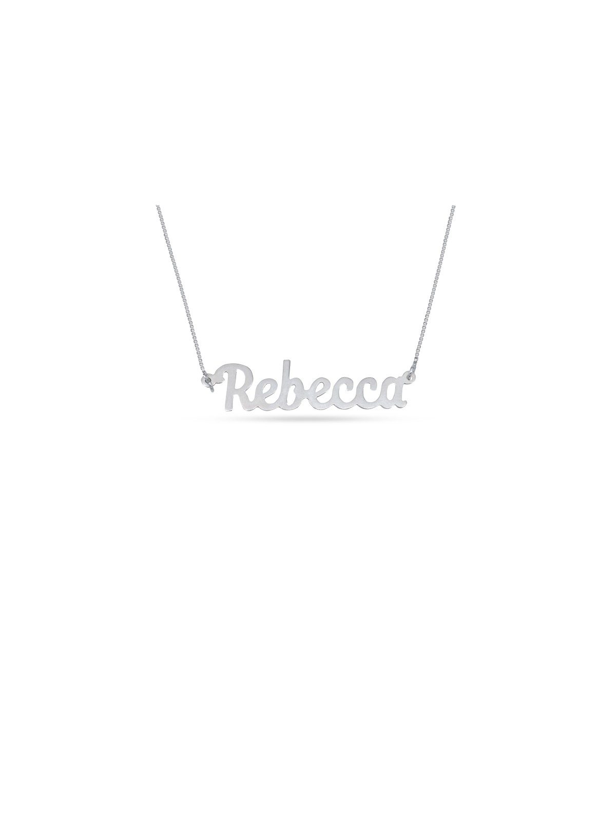 Collier en argent avec nom personnalisé anglais élégant, cadeaux Tu B'Av, israélien