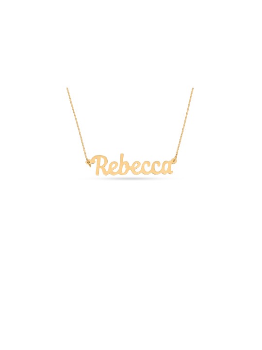 Elegant English Custom Name Silver Necklace , Tu B'Av Gifts , Israeli