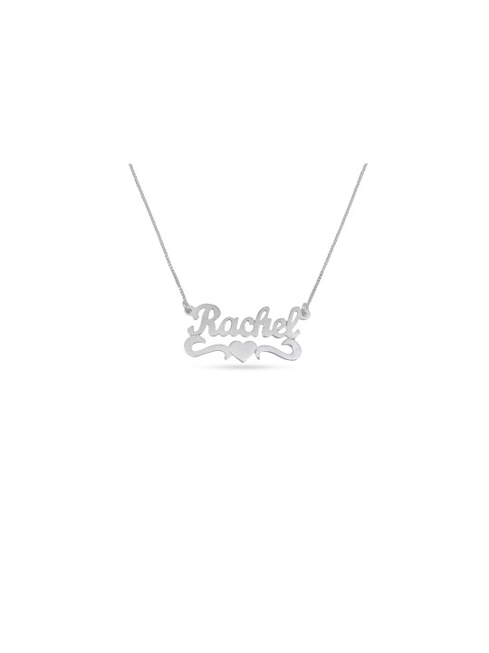 Collier en argent personnalisé avec nom anglais, cadeaux Tu B'Av, Jud israélien