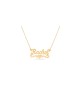 Custom English Name Love Silver Necklace , Tu B'Av Gifts , Israeli Jud