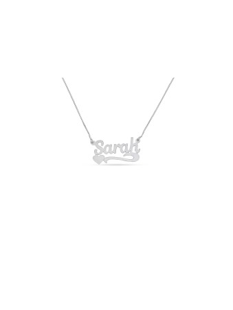 Sterling Silver Custom Name Love Silver Necklace , Tu B'Av Gifts , Isr