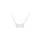 Sterling Silver Custom Name Love Silver Necklace , Tu B'Av Gifts , Isr