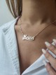 Fashionable Sterling Silver Custom Name Necklace , Tu B'Av Gifts , Isr