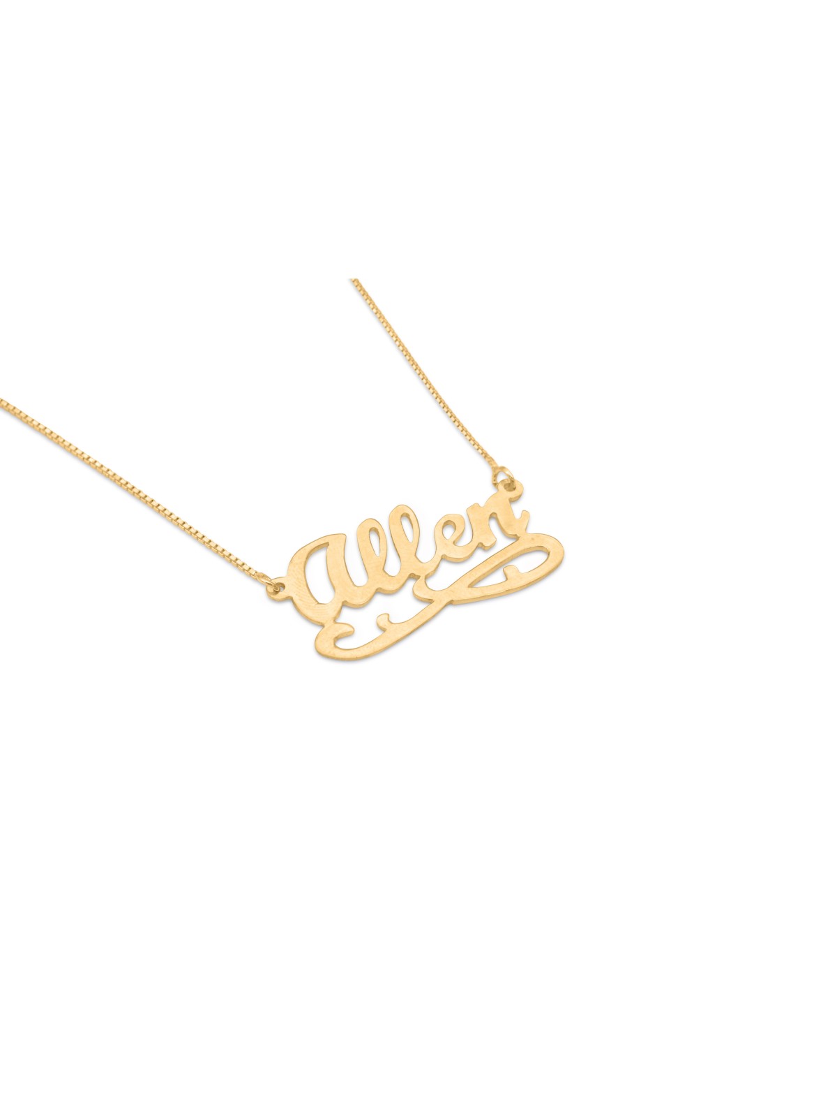 Collier en argent sterling avec nom personnalisé anglais cursif, cadeaux Tu B'Av, I