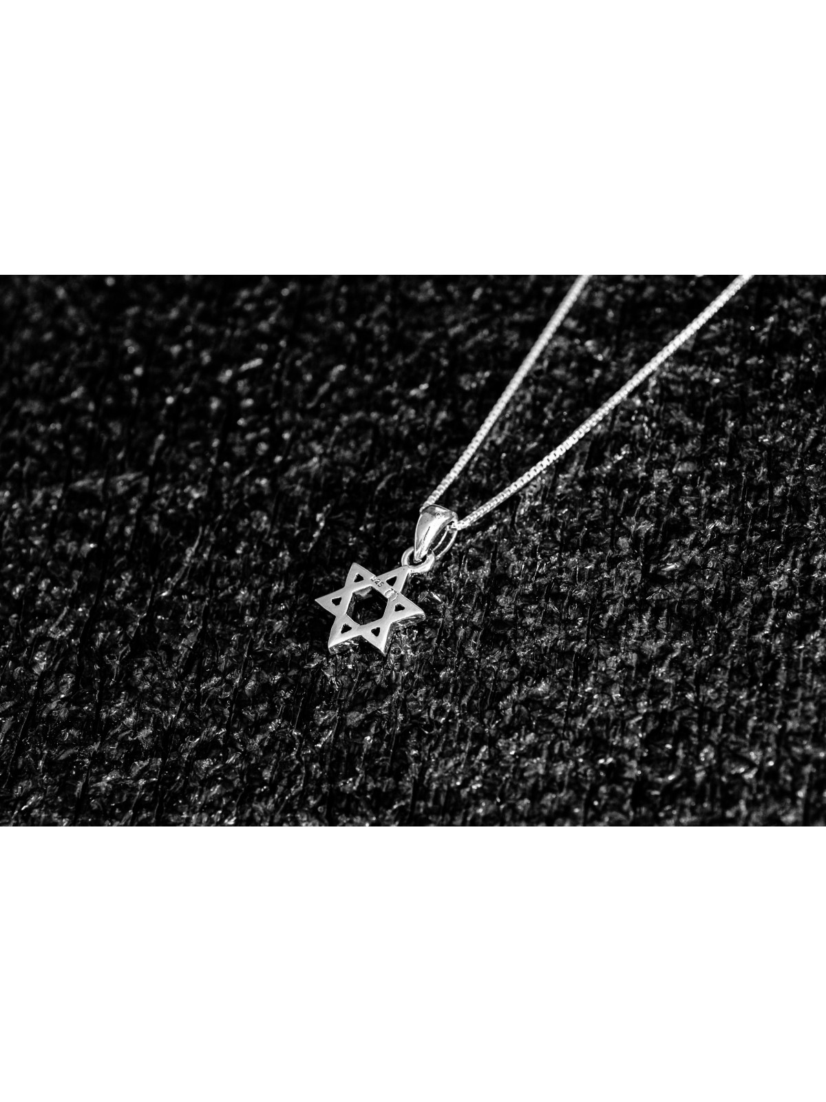 Charming and Small Star of David Silver Necklace , Sterling Silver Fam