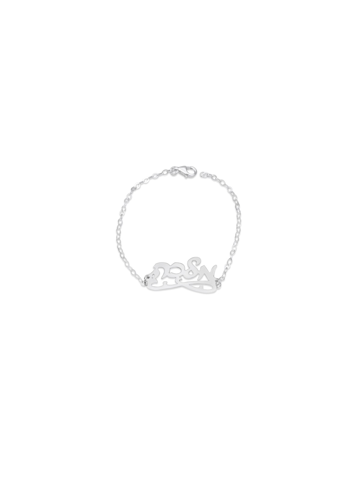 Bracelet en argent décoré avec nom hébreu, cadeaux Tu B'Av, judaïque israélien
