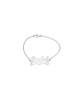 Cursive Charming English Name Silver Bracelet , Tu B'Av Gifts , Israel