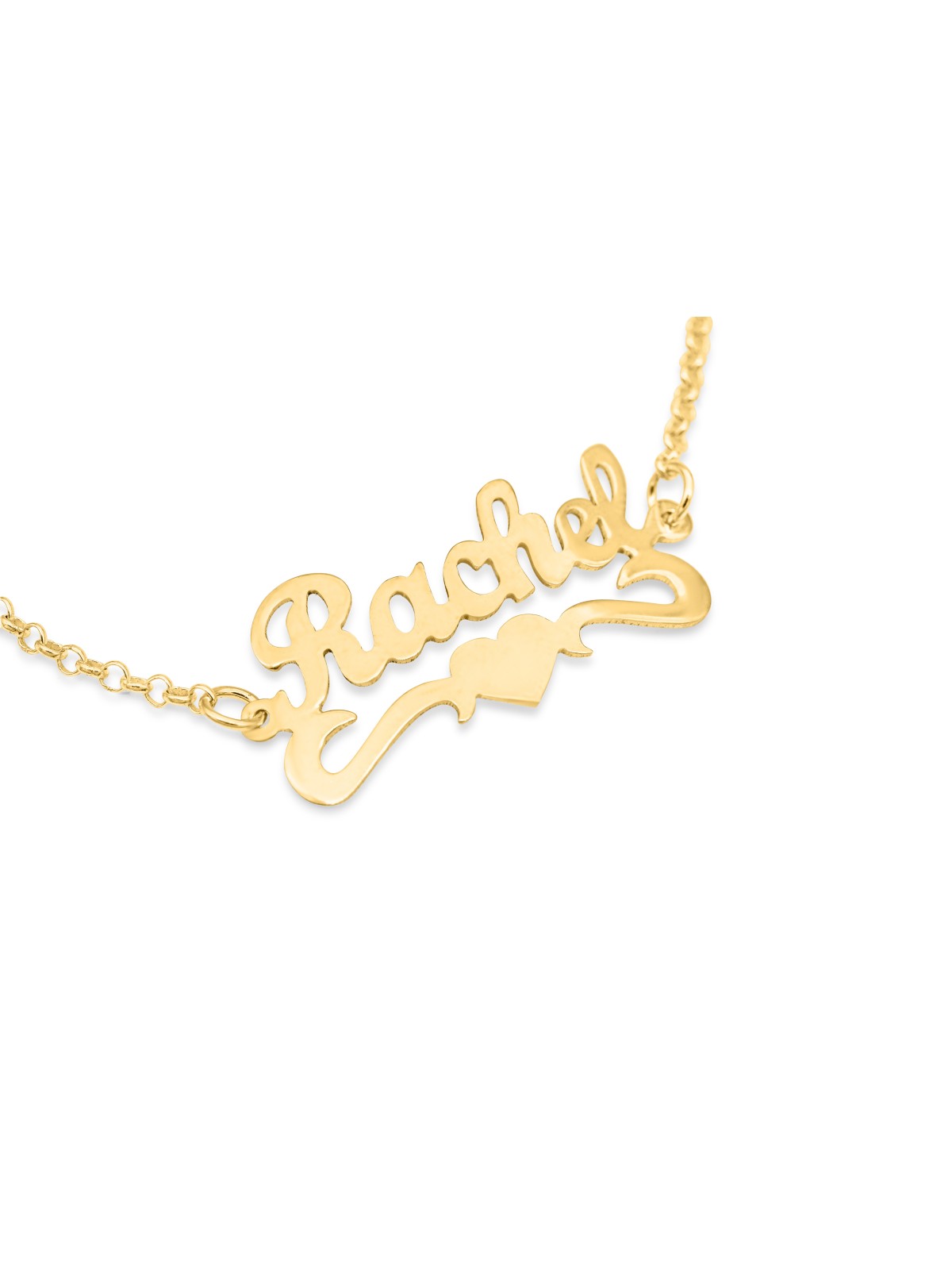 Cursive Charming English Name Silver Bracelet , Tu B'Av Gifts , Israel