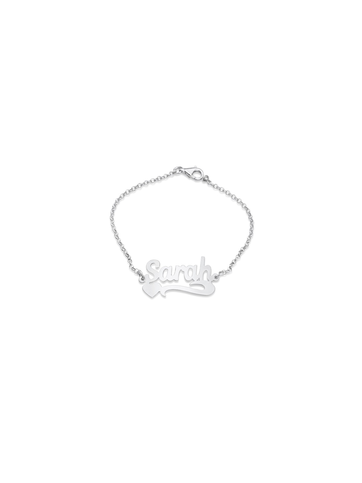 Bracelet en argent sterling avec nom anglais Hearts, cadeaux Tu B'Av, israélien