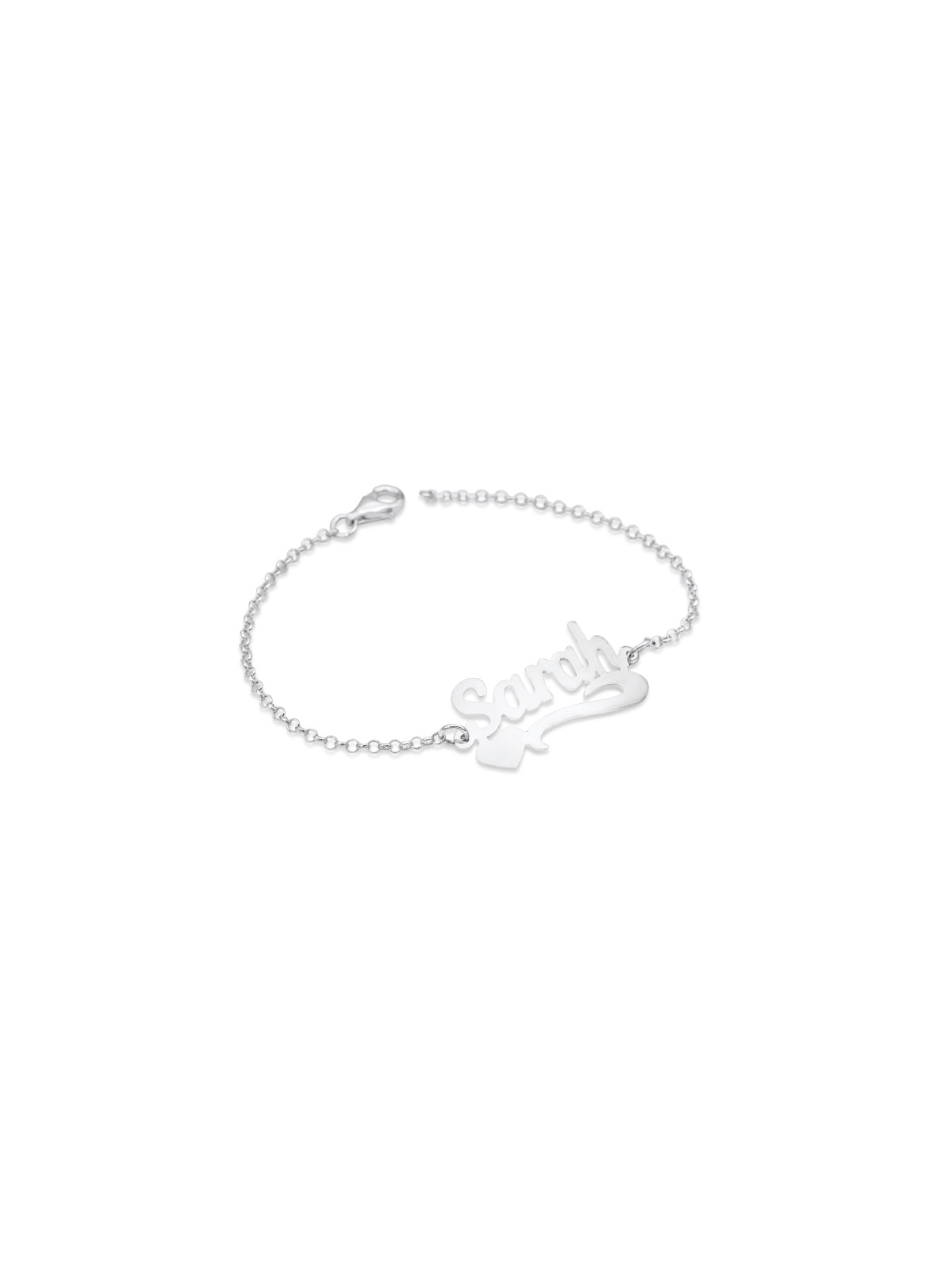 Bracelet en argent sterling avec nom anglais Hearts, cadeaux Tu B'Av, israélien