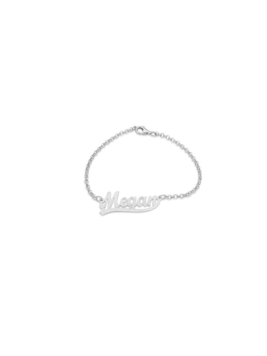 Bracelet en argent avec nom anglais cursif élégant, cadeaux Tu B'Av, israélien