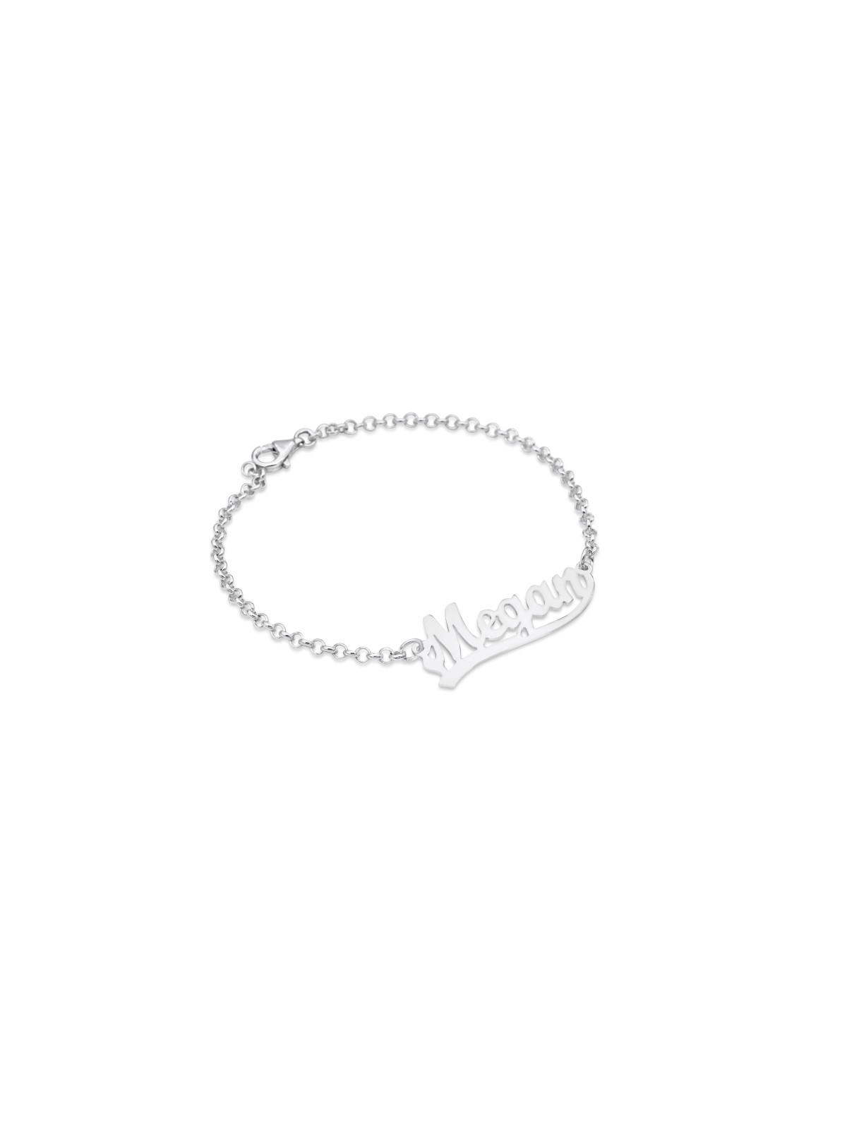 Bracelet en argent avec nom anglais cursif élégant, cadeaux Tu B'Av, israélien