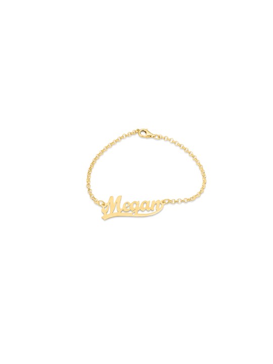 Bracelet en argent avec nom anglais cursif élégant, cadeaux Tu B'Av, israélien