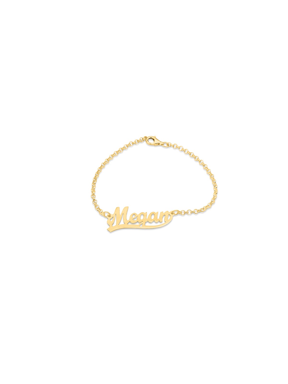 Bracelet en argent avec nom anglais cursif élégant, cadeaux Tu B'Av, israélien