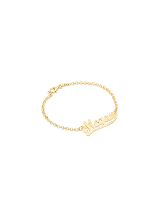 Bracelet en argent avec nom anglais cursif élégant, cadeaux Tu B'Av, israélien