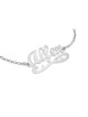 Bracelet en argent avec nom anglais cursif orné, cadeaux Tu B'Av, israélien