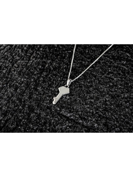 Sterling Silver Unique Key Necklace , Sterling Silver Family Necklaces