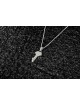 Collier clé unique en argent sterling, colliers de famille en argent sterling