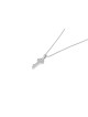 Collier clé unique en argent sterling, colliers de famille en argent sterling