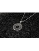 Cercle Sterling Silver Shema Israel Pendentif , Sterling Silver Family N