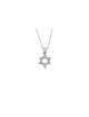 שרשרת כסף מגן דוד עם עיטור אופנתי, כסף סטרלינג F