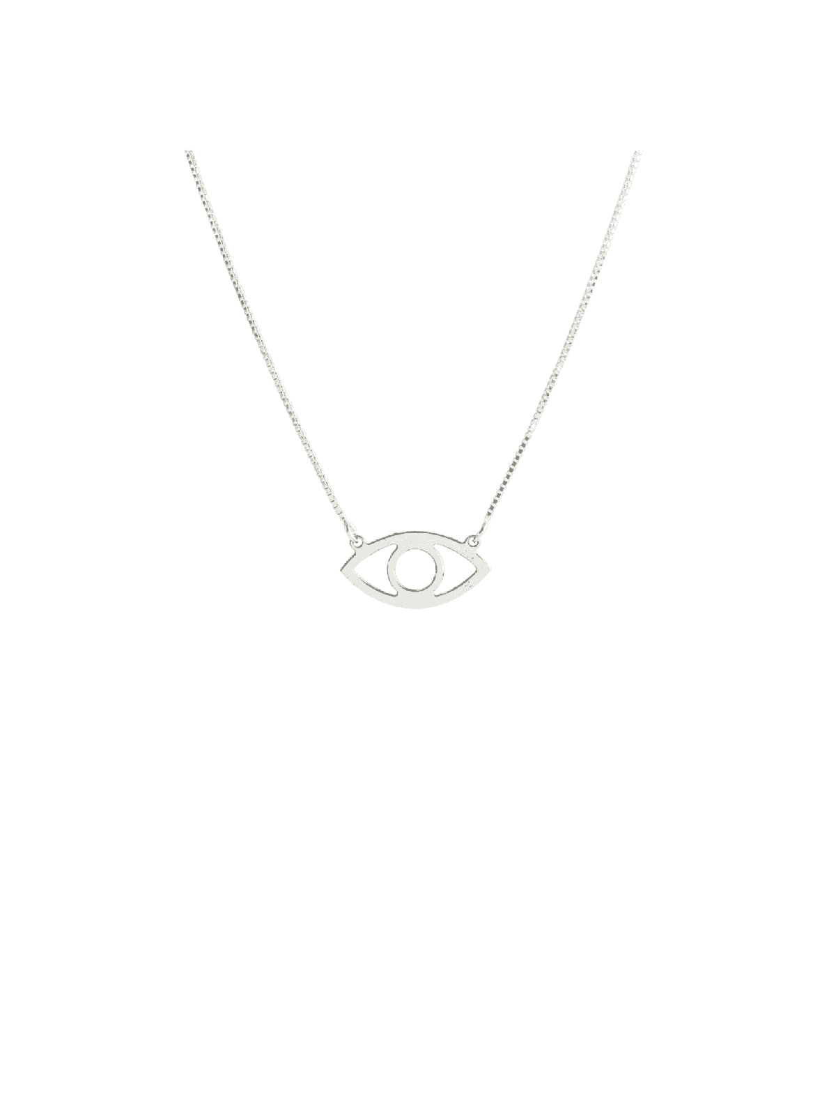 Pendentif creux en argent sterling contre le mauvais œil, collier familial en argent sterling