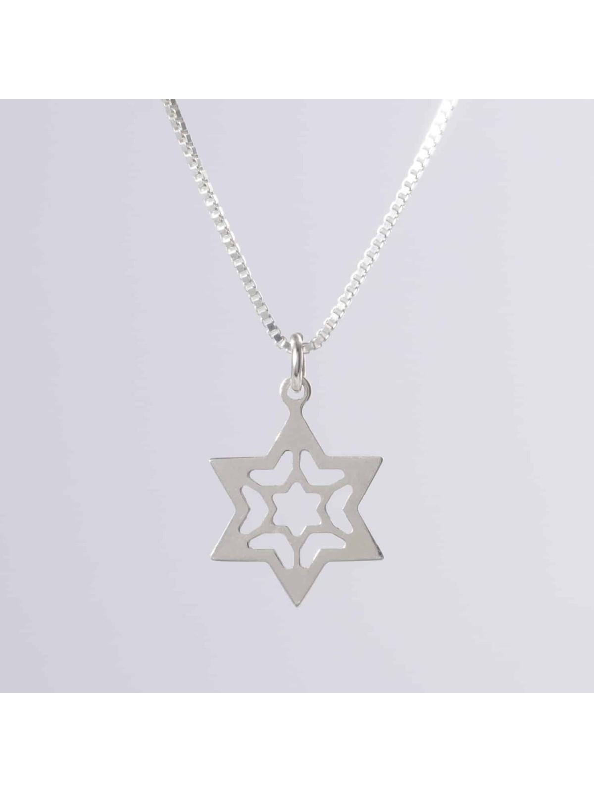Pendentif en argent creux Magen David, colliers de famille en argent sterling,