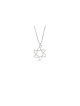 Collier en argent étoile de David courbée, colliers de famille en argent sterling