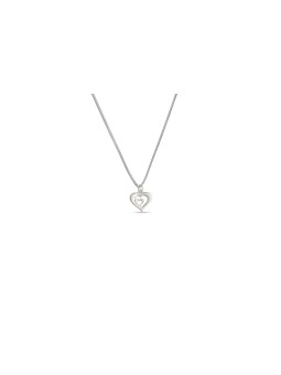 Collier en argent sterling double cœurs, collier familial en argent sterling