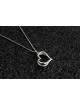 Pendentif double cœur en argent sterling, collier familial en argent sterling