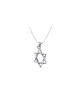 Superbe pendentif étoile de David en deux dimensions, famille en argent sterling