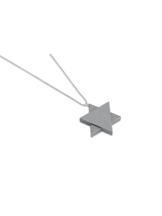 Pendentif en aluminium étoile de David, cadeaux Tu B'Av, Judaica israélien