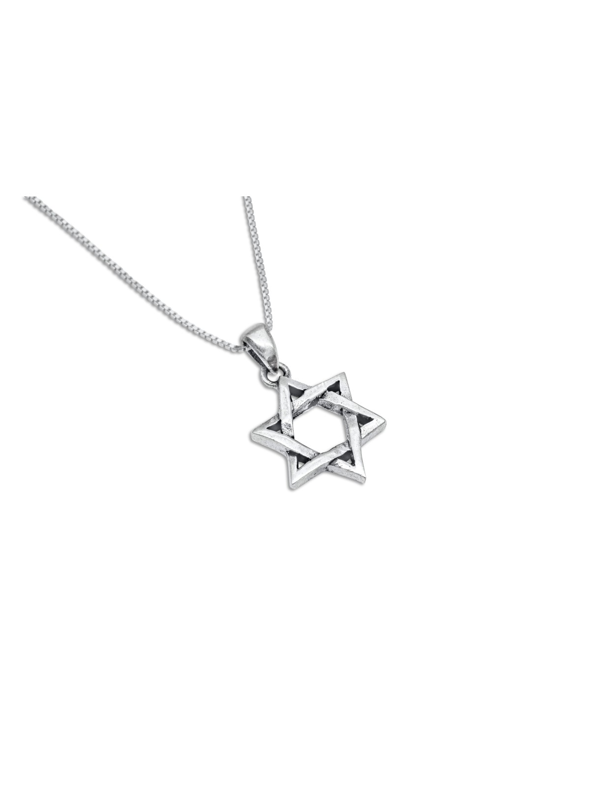 Pendentif étoile de David en argent sterling torsadé, famille en argent sterling