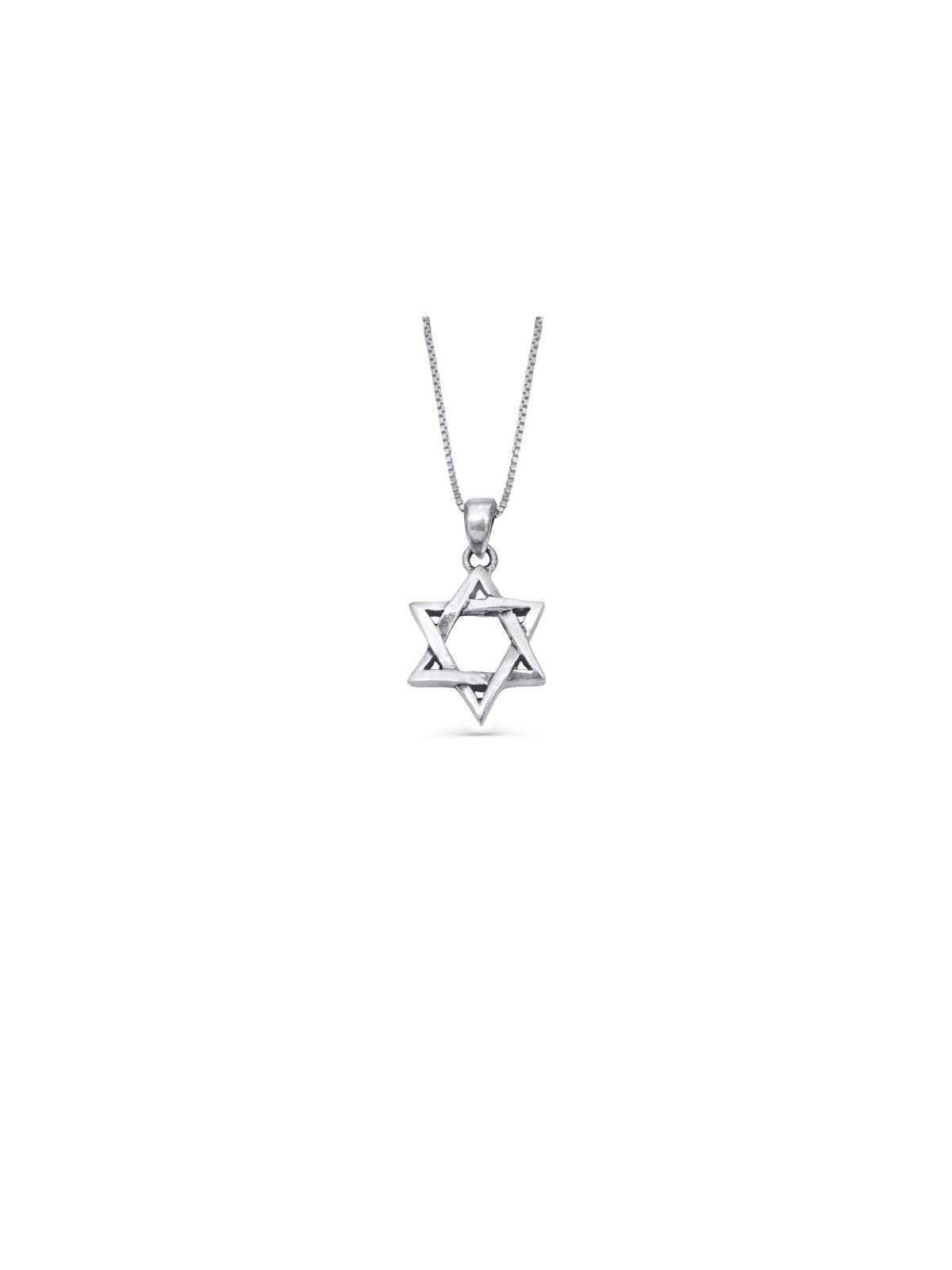 Pendentif étoile de David en argent sterling torsadé, famille en argent sterling