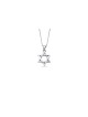 Pendentif étoile de David en argent sterling torsadé, famille en argent sterling
