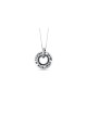 Pendentif écrit à la main en forme d’anneau en argent, collier familial en argent sterling