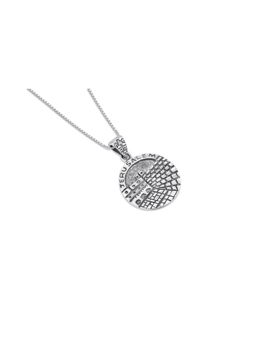 Collier circulaire en argent avec éléments de Jérusalem, bijoux de Jérusalem, I