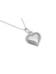 Medium-Sized exaggerated Heart Pendant , Sterling Silver Family Neckla