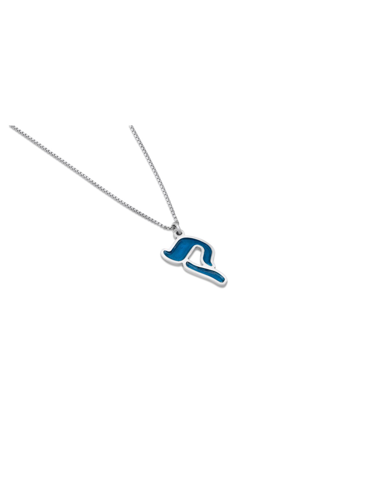 Pendentif lettre hébraïque émaillée, colliers de noms colorés, Jud israélien