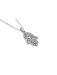 Medium-Sized Hamsa Filigree Sterling Silver Pendan , Jewish Filigree J
