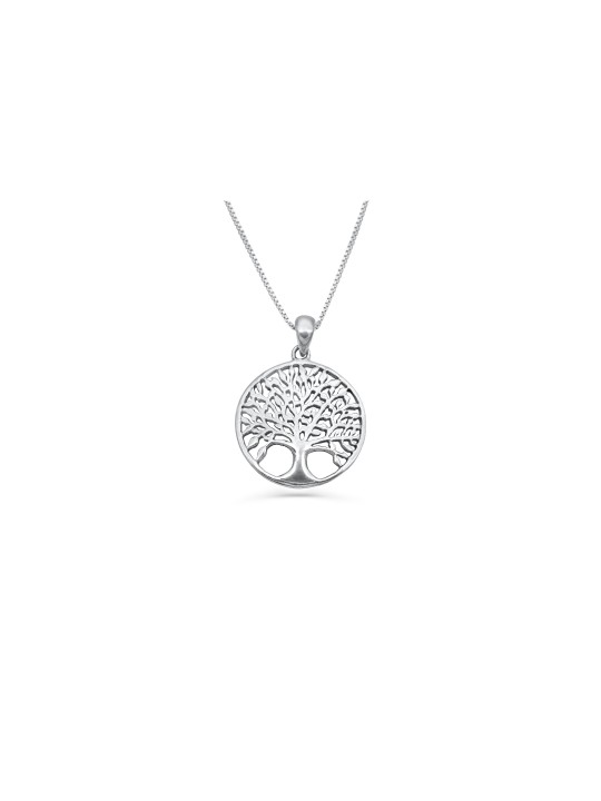 Medium Stunning Tree of Life Silver Necklace , Sterling Silver Family