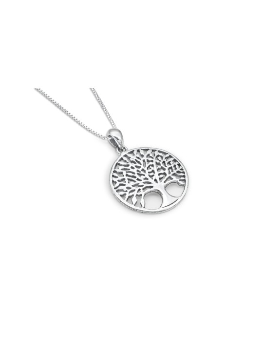 Medium Stunning Tree of Life Silver Necklace , Sterling Silver Family