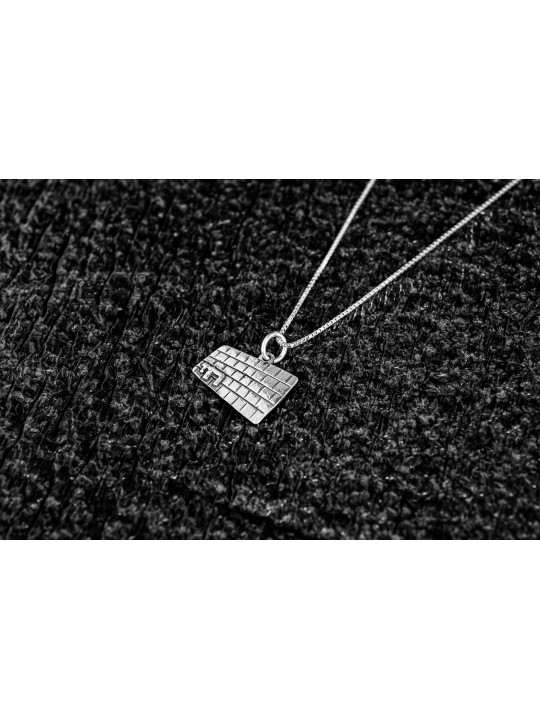 Le collier en argent sterling Kotel, bijoux de Jérusalem, Judaï israélien