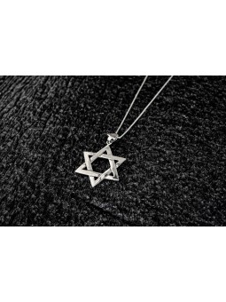 תליון כסף 3D מגן דוד, שרשראות משפחתיות מכסף סטרלינג, I
