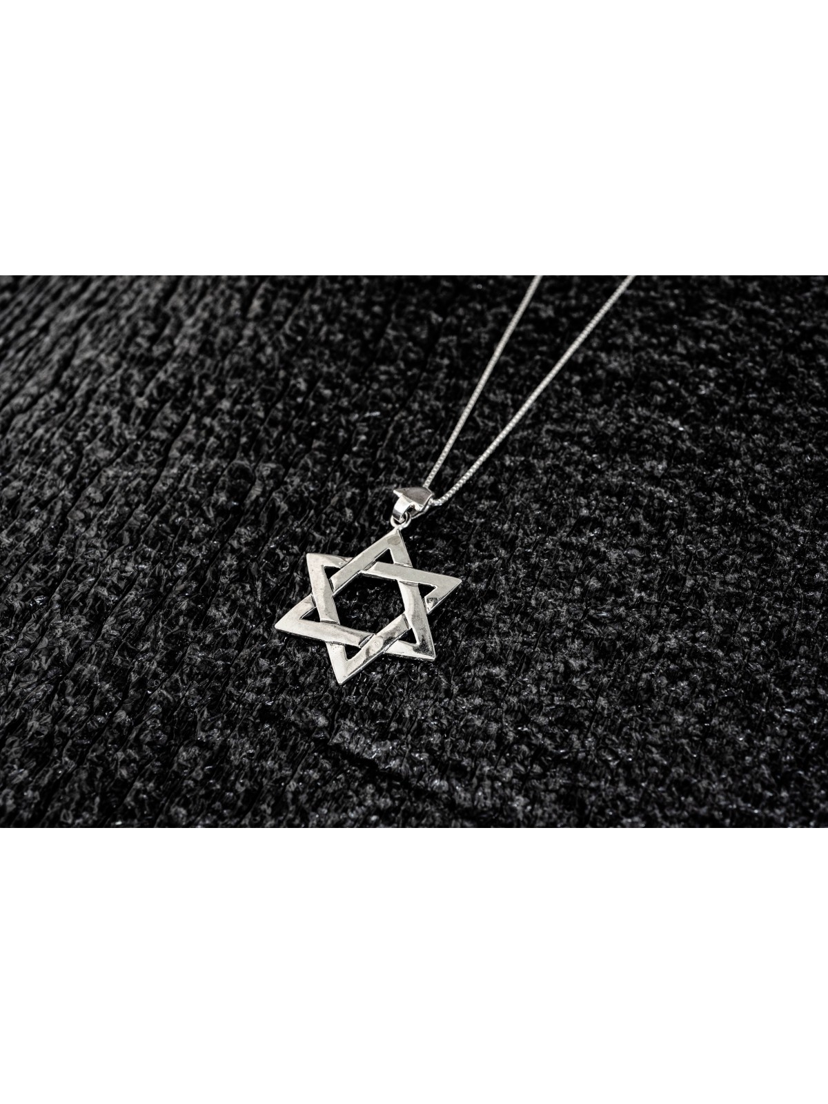 Pendentif étoile de David en argent 3D, colliers de famille en argent sterling, I