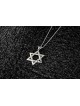Pendentif étoile de David en argent 3D, colliers de famille en argent sterling, I
