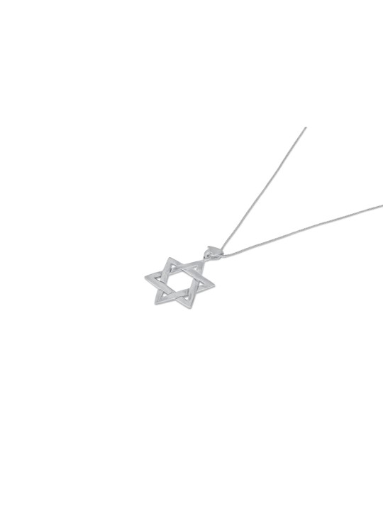 Pendentif étoile de David en argent 3D, colliers de famille en argent sterling, I
