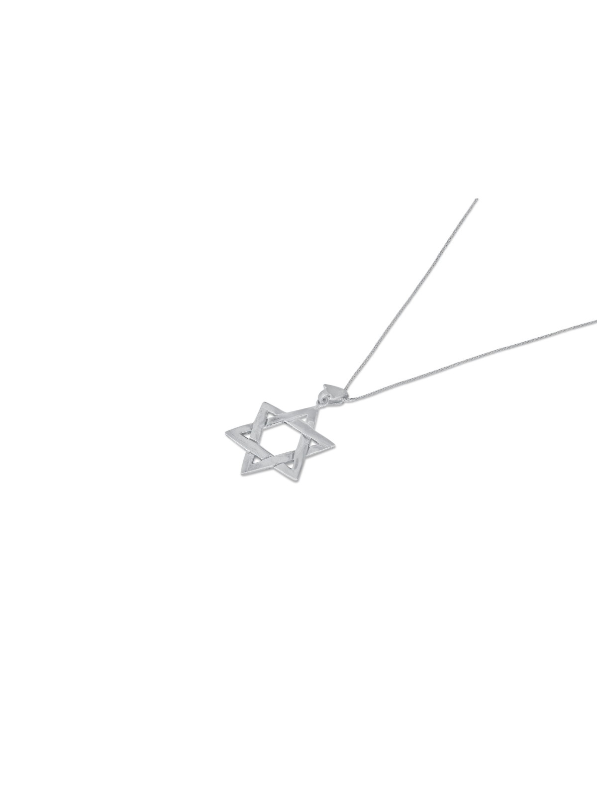 Pendentif étoile de David en argent 3D, colliers de famille en argent sterling, I