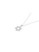 3D Star of David Silver Pendant , Sterling Silver Family Necklaces , I
