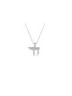 Pendentif Chai en argent avec le peuple des lettres israéliennes, argent sterling F